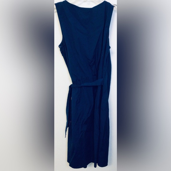 LOFT Women's Navy sleeveless Wrap Dress size 8 - Picture 6 of 6